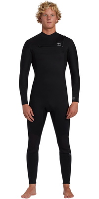 2025 Billabong Mens Foil 5/4mm Chest Zip Wetsuit ABYW100270 - Black